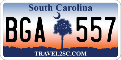 SC license plate BGA557