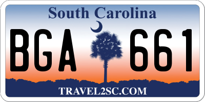 SC license plate BGA661