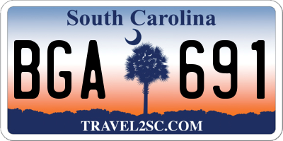 SC license plate BGA691