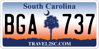 SC license plate BGA737