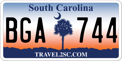 SC license plate BGA744