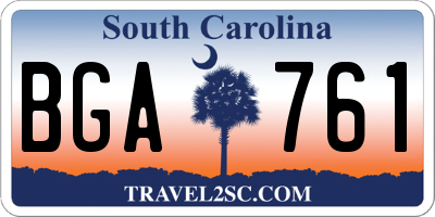 SC license plate BGA761