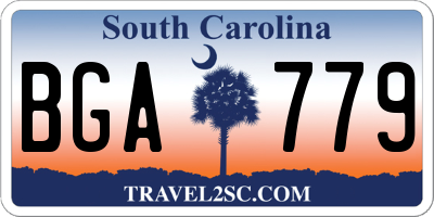 SC license plate BGA779