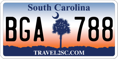 SC license plate BGA788