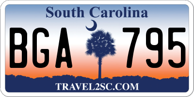SC license plate BGA795
