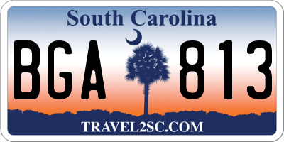 SC license plate BGA813