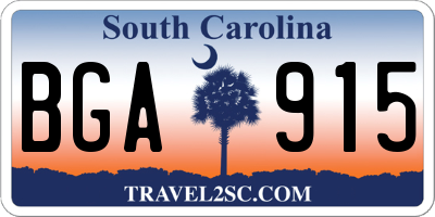 SC license plate BGA915