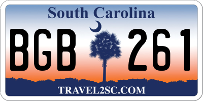 SC license plate BGB261