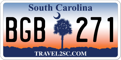 SC license plate BGB271