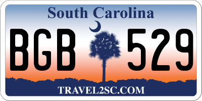 SC license plate BGB529
