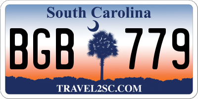 SC license plate BGB779