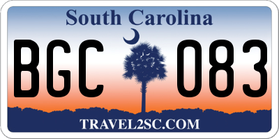 SC license plate BGC083
