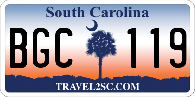 SC license plate BGC119