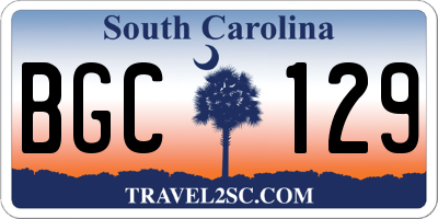 SC license plate BGC129