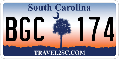 SC license plate BGC174