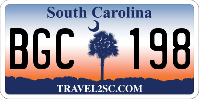 SC license plate BGC198