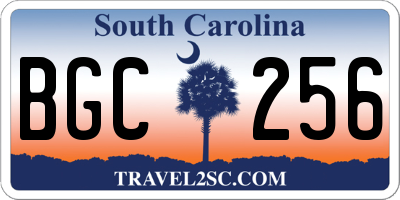 SC license plate BGC256