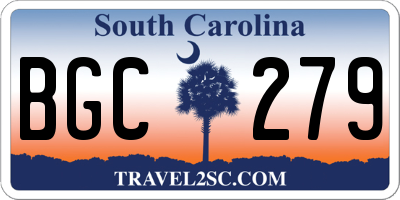 SC license plate BGC279