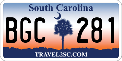 SC license plate BGC281