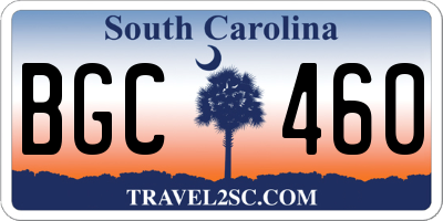 SC license plate BGC460