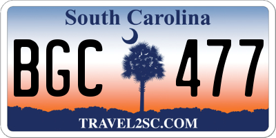 SC license plate BGC477