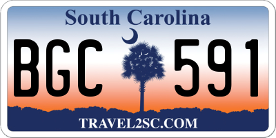 SC license plate BGC591