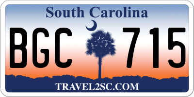 SC license plate BGC715