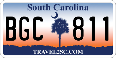 SC license plate BGC811