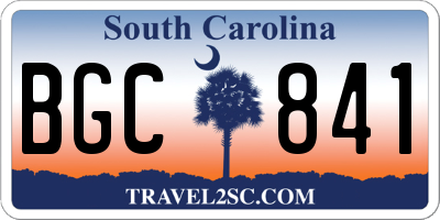 SC license plate BGC841