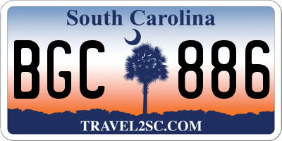 SC license plate BGC886