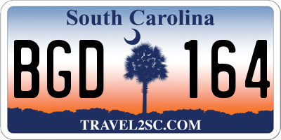 SC license plate BGD164