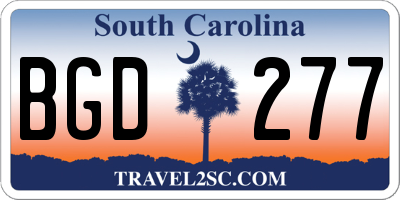 SC license plate BGD277