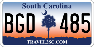 SC license plate BGD485