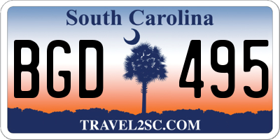SC license plate BGD495