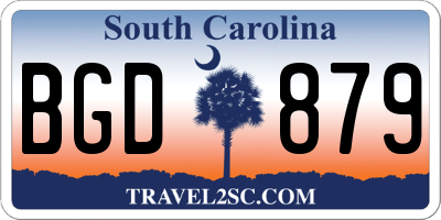SC license plate BGD879
