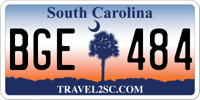 SC license plate BGE484