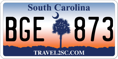 SC license plate BGE873