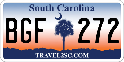 SC license plate BGF272