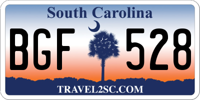 SC license plate BGF528