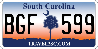 SC license plate BGF599