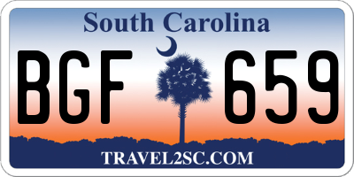 SC license plate BGF659