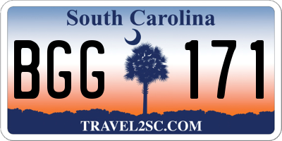 SC license plate BGG171