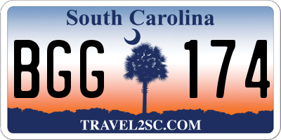 SC license plate BGG174