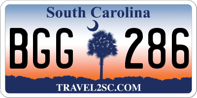 SC license plate BGG286