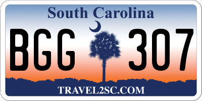 SC license plate BGG307