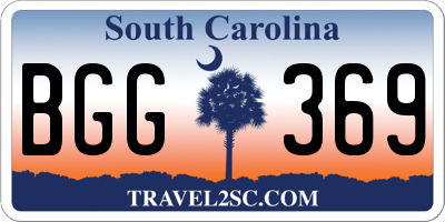 SC license plate BGG369