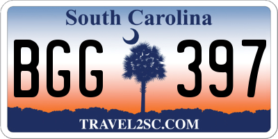 SC license plate BGG397