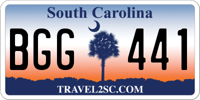 SC license plate BGG441