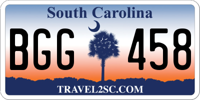 SC license plate BGG458