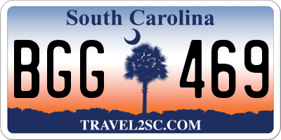 SC license plate BGG469